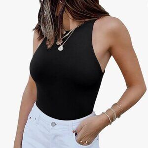 REORIA BUTSMOOTH RACER BACK HALTER TANK TOP BODYSUIT